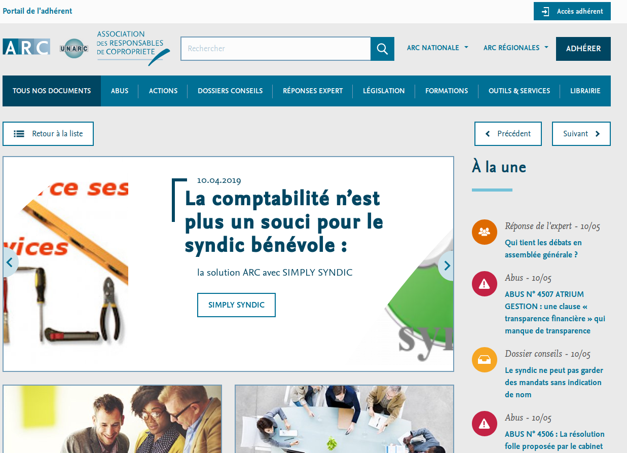 Page d'accueil du site Page d'accueil du site