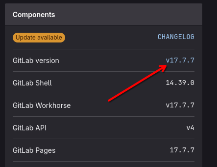 gitlab version serveur